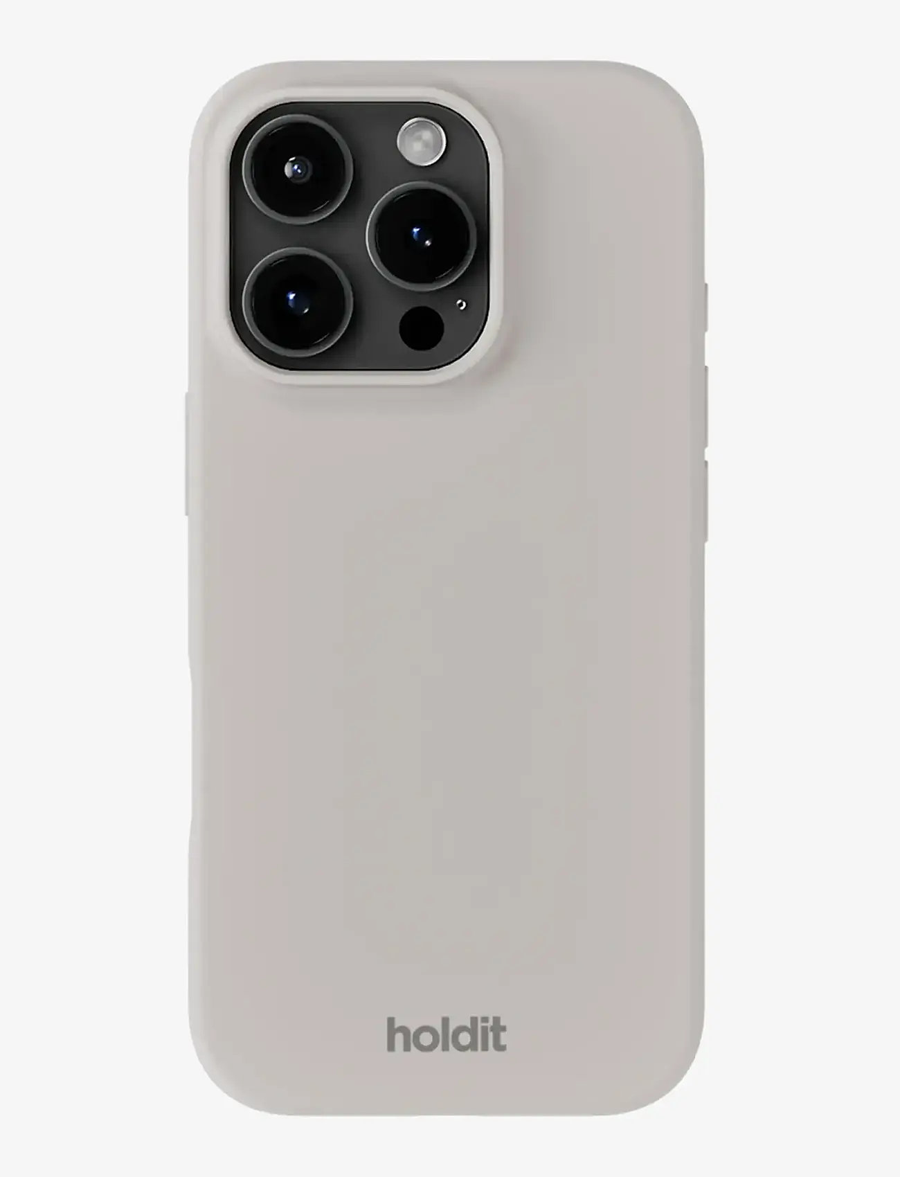Holdit - Silicone Case iPhone 16 Pro Max - mobilskal - wool gray - 0
