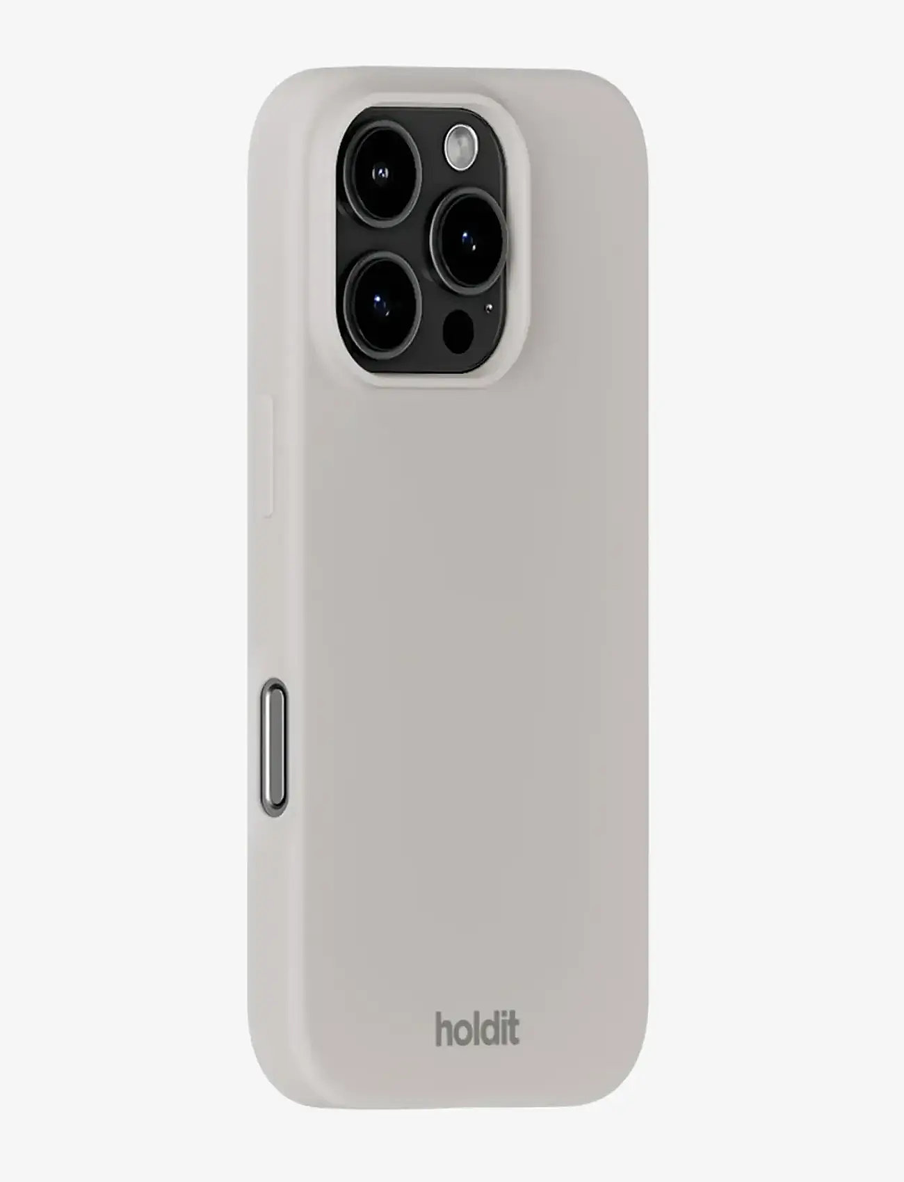 Holdit - Silicone Case iPhone 16 Pro Max - mobilskal - wool gray - 1