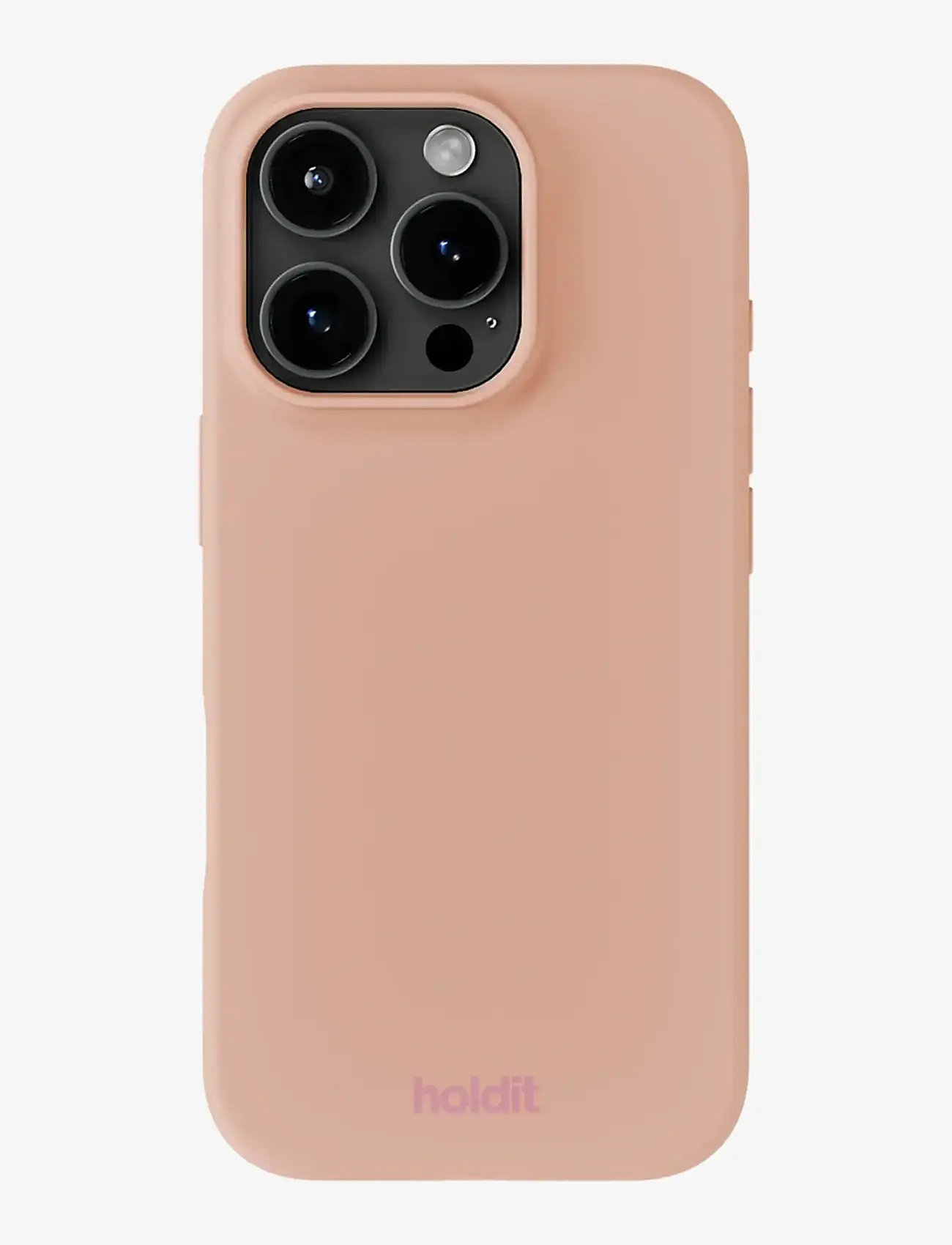 Holdit - Silicone Case iPhone 16 Pro - mobilskal - bare pink - 0