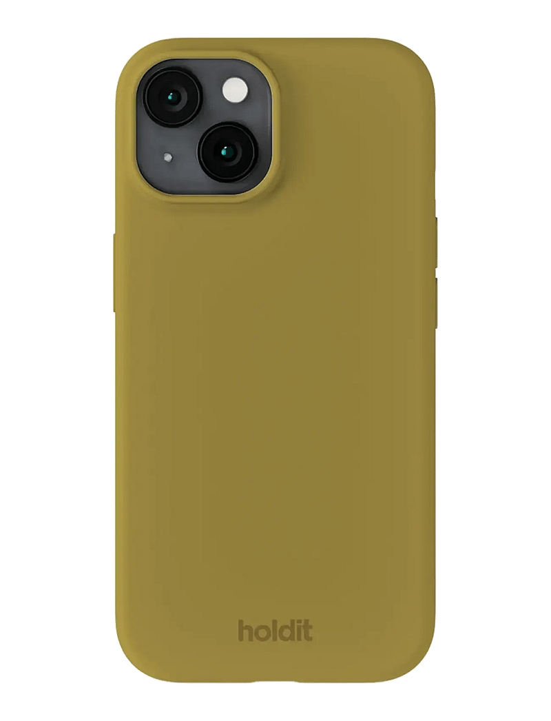 Holdit - Silicone Case iPhone 14/13 - mobilskal - warm olive - 0