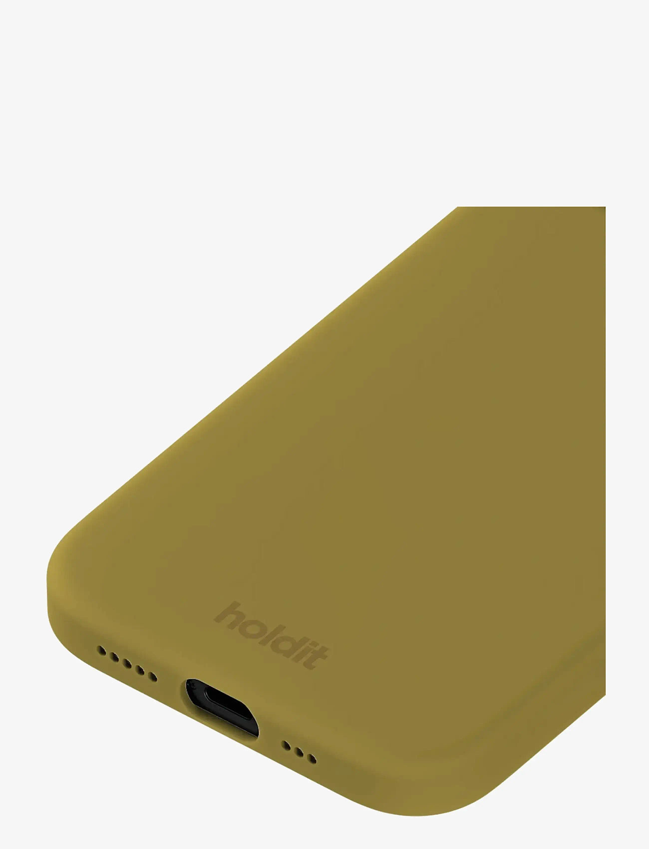 Holdit - Silicone Case iPhone 14/13 - mobilskal - warm olive - 1