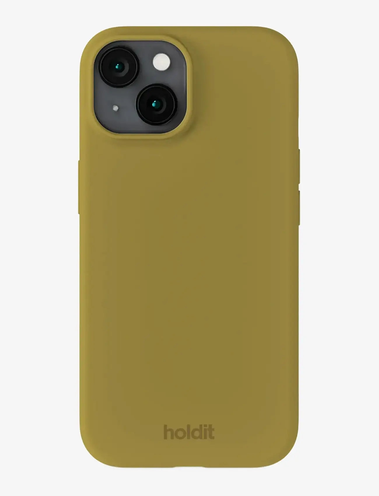 Holdit - Silicone Case iPhone 15 - phone cases - warm olive - 0
