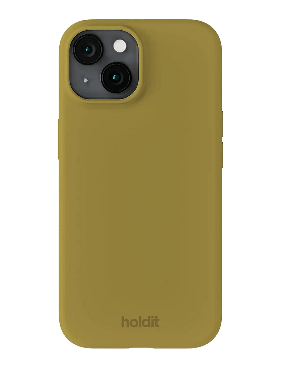 Holdit - Silicone Case iPhone 15 - mobildeksel - warm olive - 0