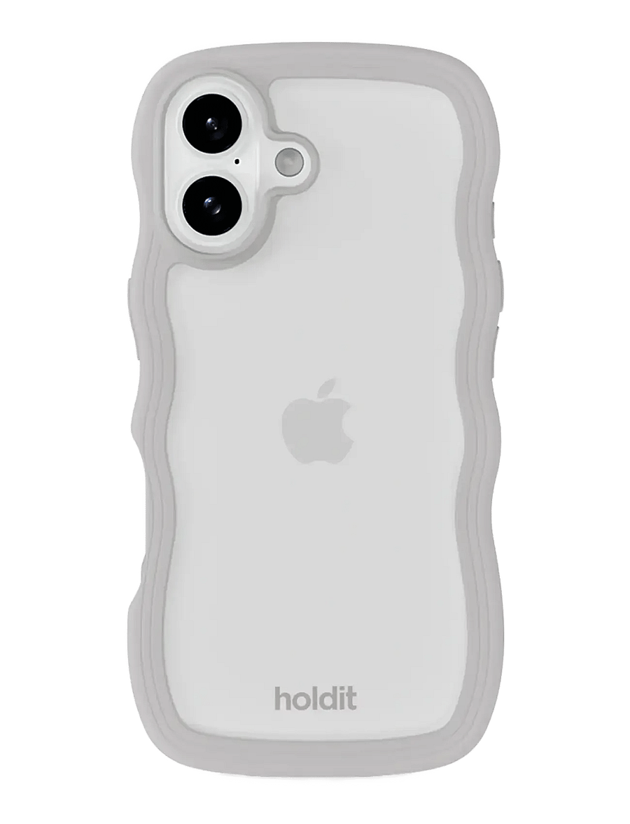 Holdit - Wavy Case iPhone 17 - mobilcovers - wool grey/transparent - 0