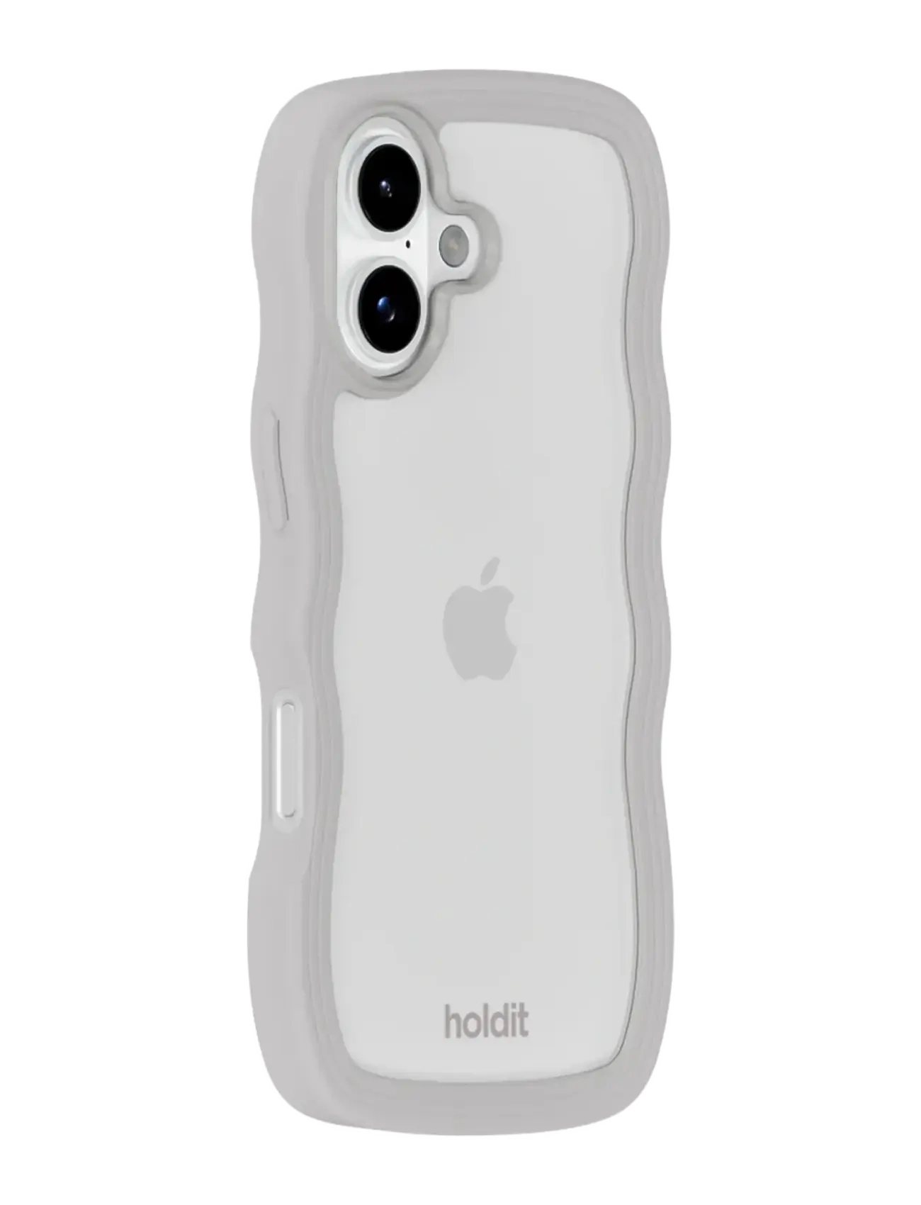 Holdit - Wavy Case iPhone 17 - mobildeksel - wool grey/transparent - 2