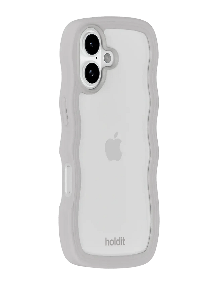Holdit - Wavy Case iPhone 17 - mobilcovers - wool grey/transparent - 2