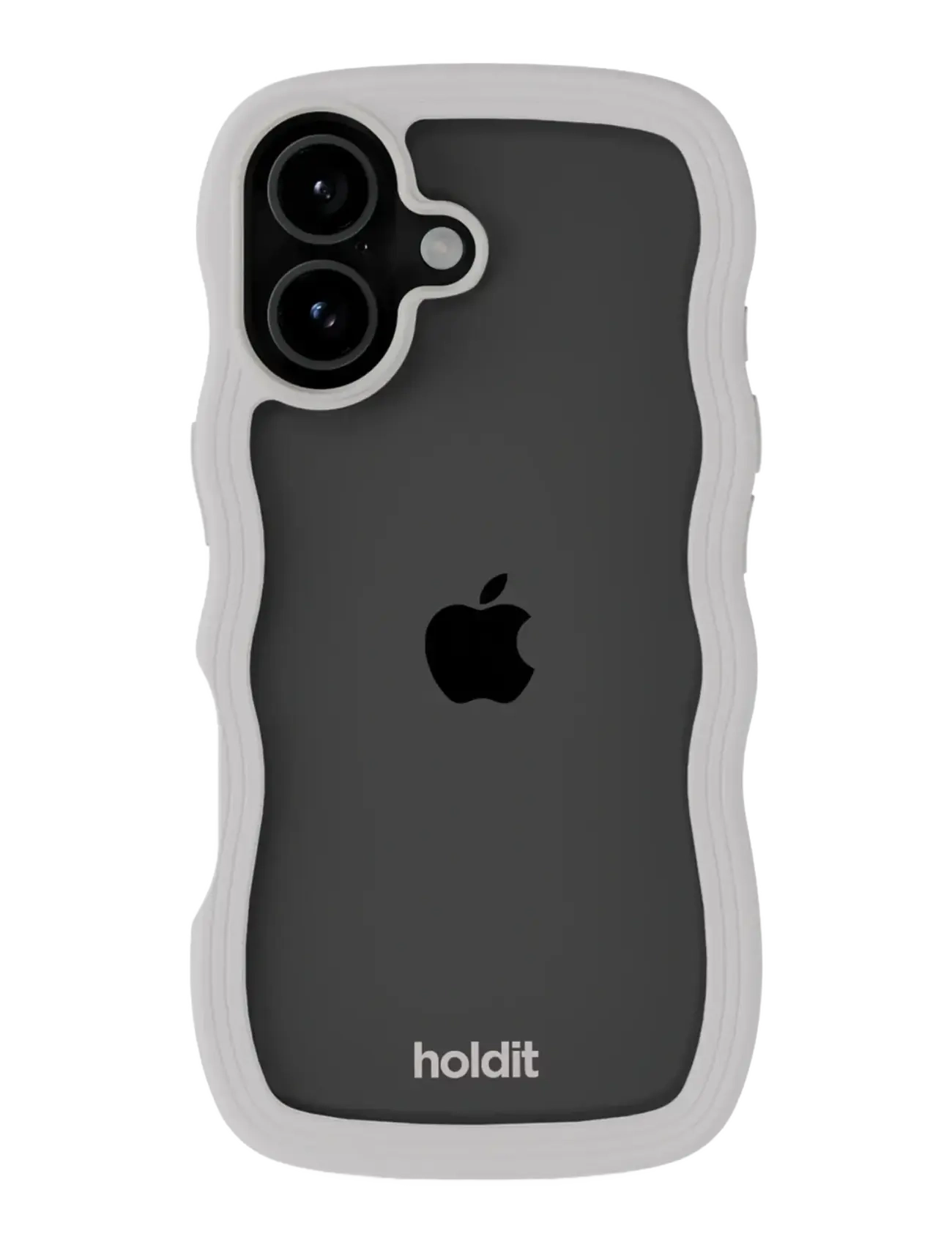 Holdit - Wavy Case iPhone 17 - mobildeksel - wool grey/transparent - 3