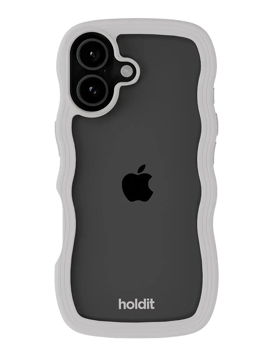 Holdit - Wavy Case iPhone 17 - mobilcovers - wool grey/transparent - 3