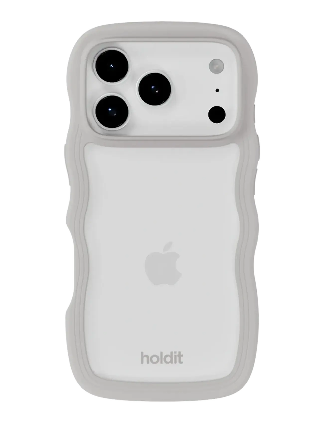 Holdit Wavy Case Iphone 17 Pro, IPHONE 17PRO, Grey, Mobiltilbehør-Covers > Telefontasker, Dame