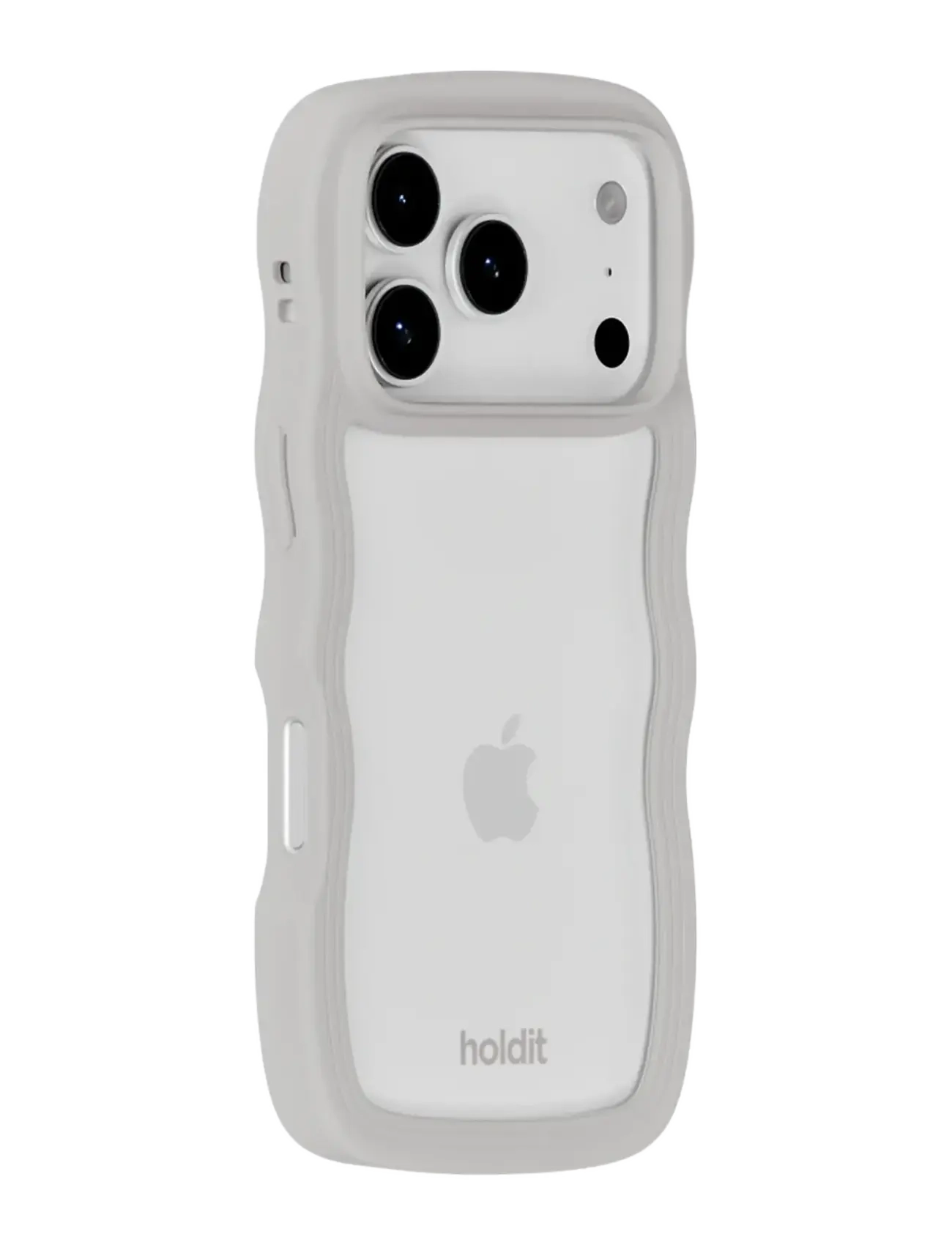 Holdit - Wavy Case iPhone 17 Pro - phone cases - wool grey/transparent - 2