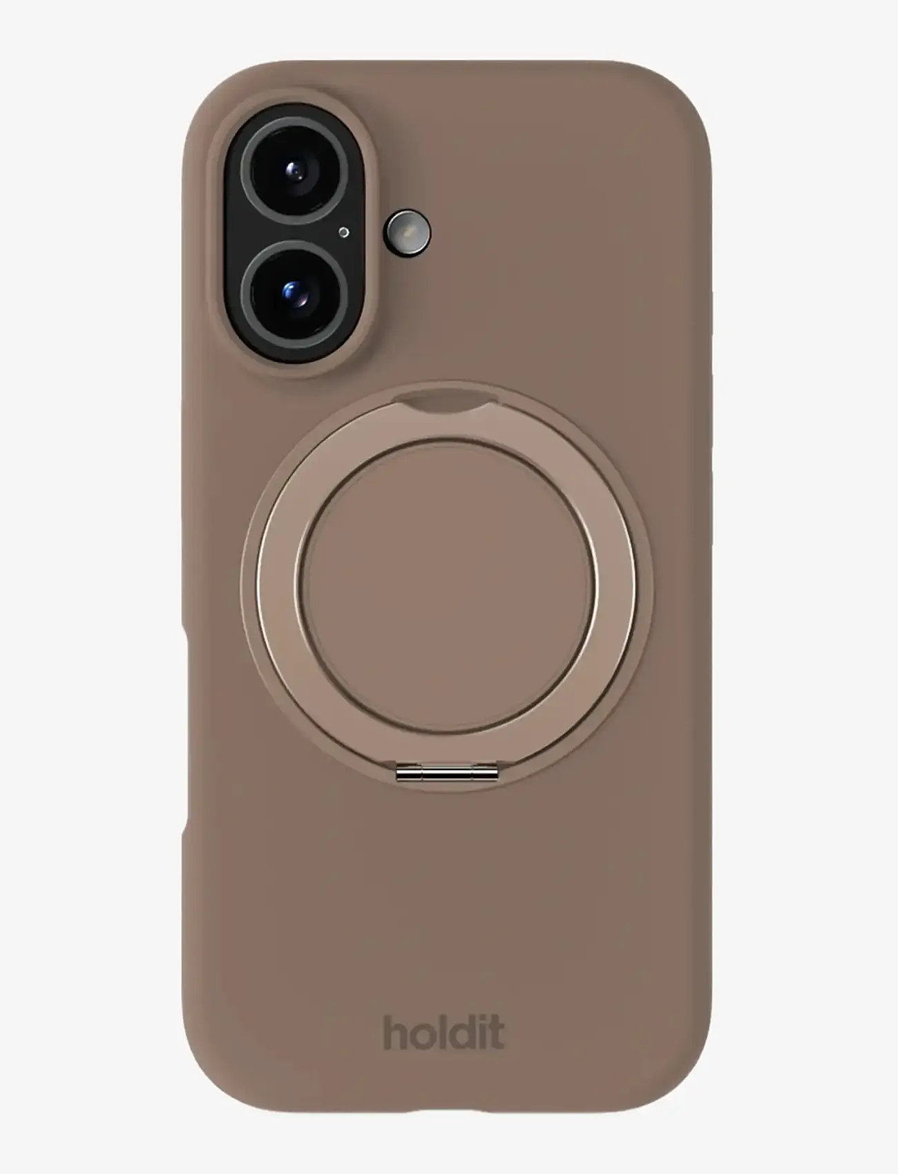 Holdit - Silicone Stand Case iPhone 16 Mocha Brown - mobilskal - mocha brown - 0