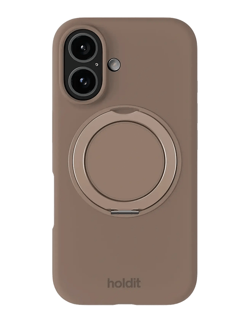 Holdit - Silicone Stand Case iPhone 16 Mocha Brown - mobilskal - mocha brown - 0