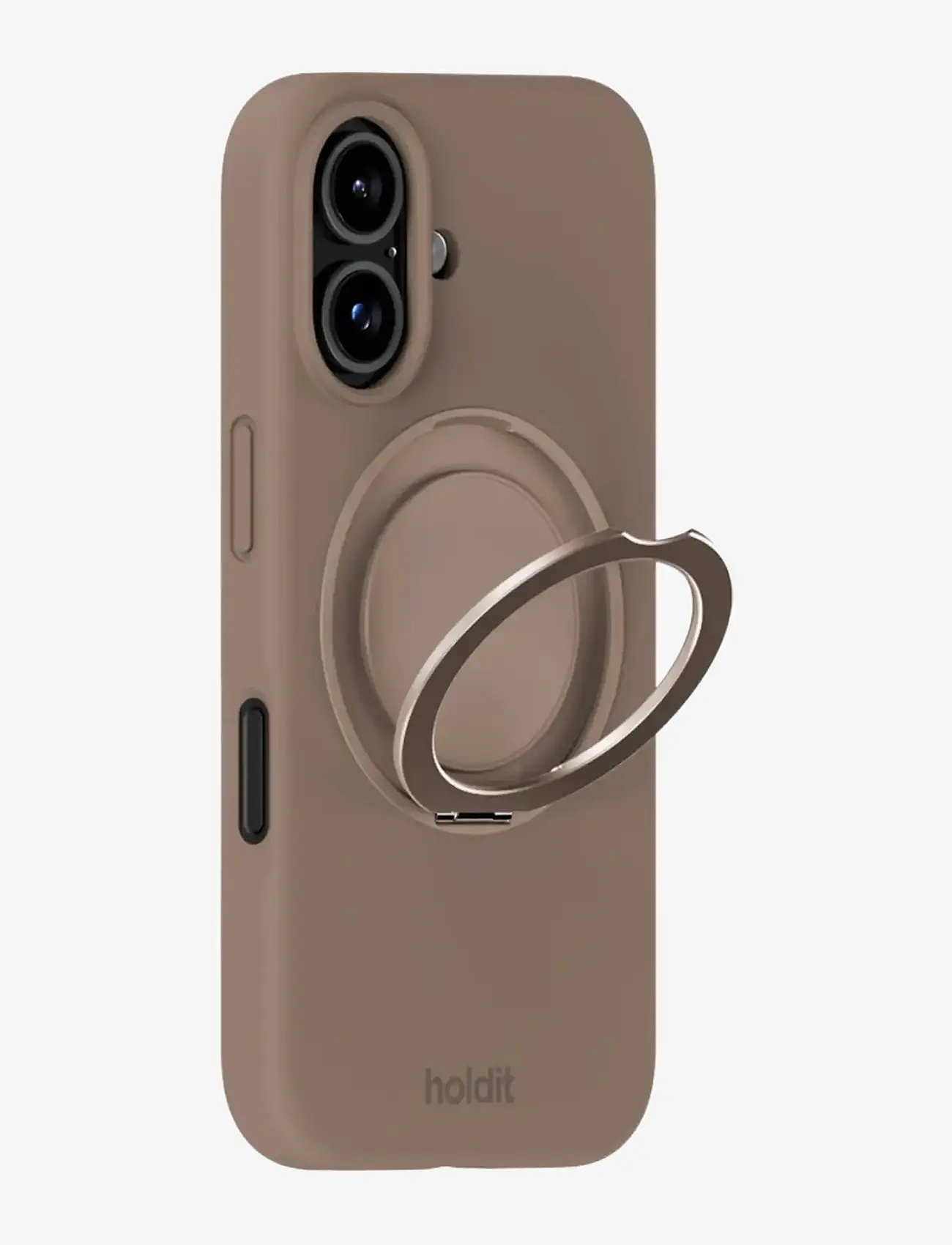 Holdit - Silicone Stand Case iPhone 16 Mocha Brown - mobilskal - mocha brown - 1