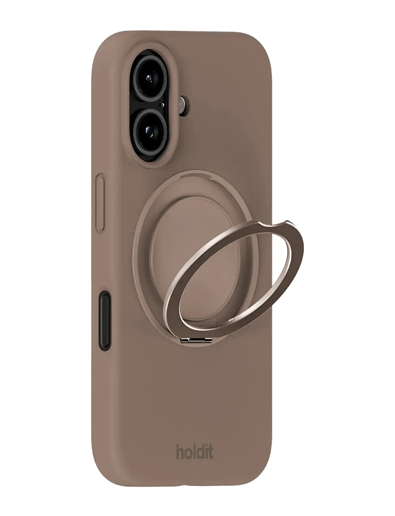 Holdit - Silicone Stand Case iPhone 16 Mocha Brown - mobilskal - mocha brown - 1