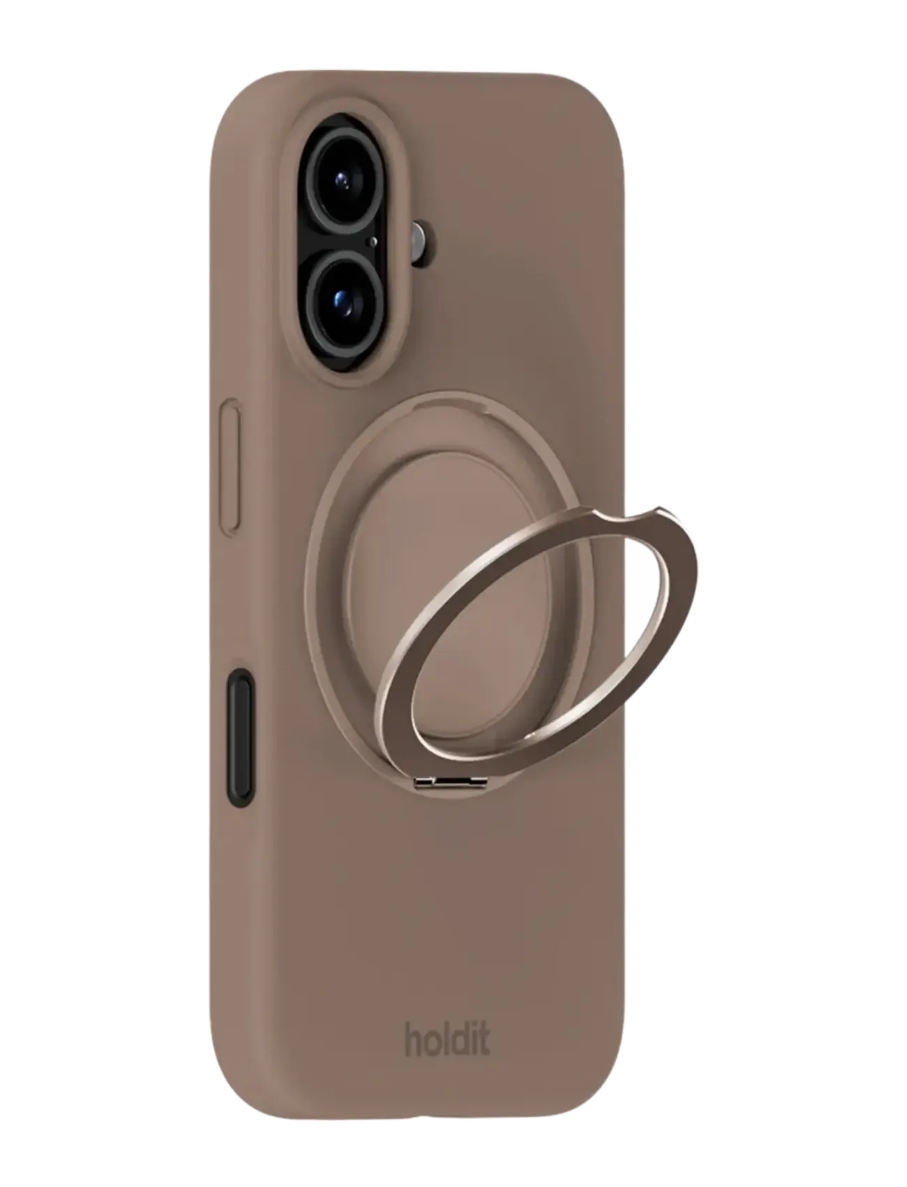Holdit - Silicone Stand Case iPhone 16 Mocha Brown - handyhüllen - mocha brown - 1