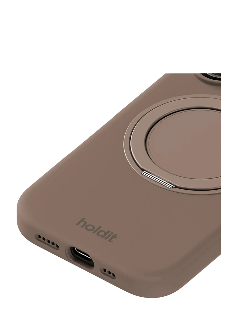 Holdit - Silicone Stand Case iPhone 16 Mocha Brown - mobilskal - mocha brown - 2