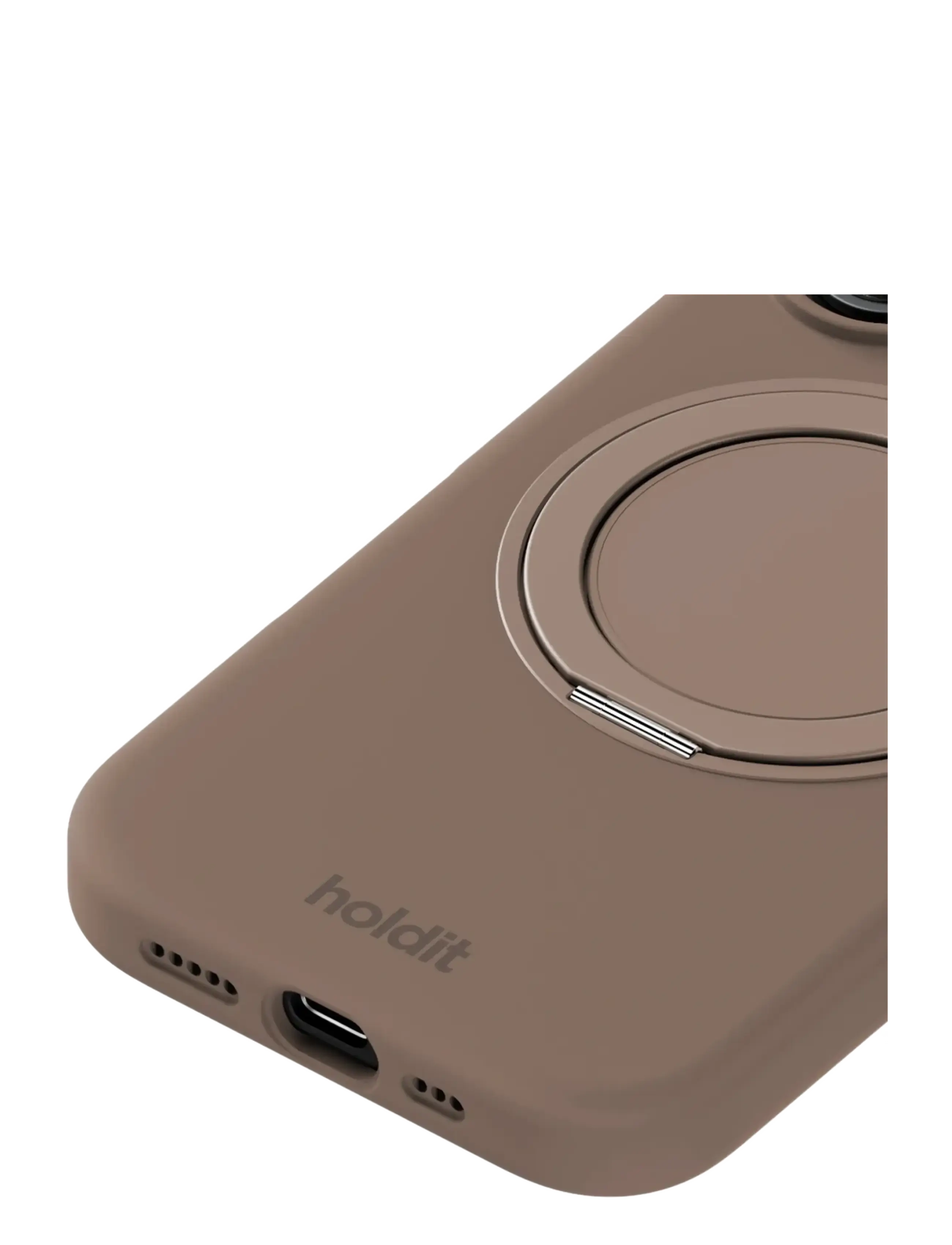 Holdit - Silicone Stand Case iPhone 16 Mocha Brown - handyhüllen - mocha brown - 2