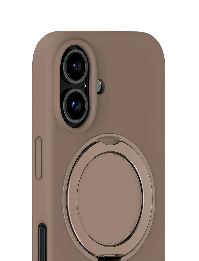 Holdit - Silicone Stand Case iPhone 16 Mocha Brown - mobilskal - mocha brown - 3