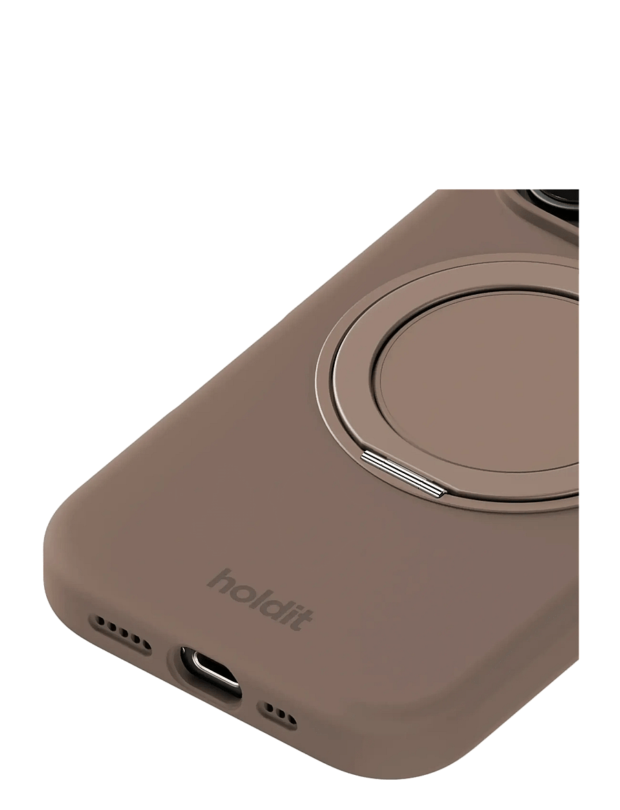 Holdit - Silicone Stand Case iPhone 16 Pro Mocha Brown - etui na telefony - mocha brown - 2