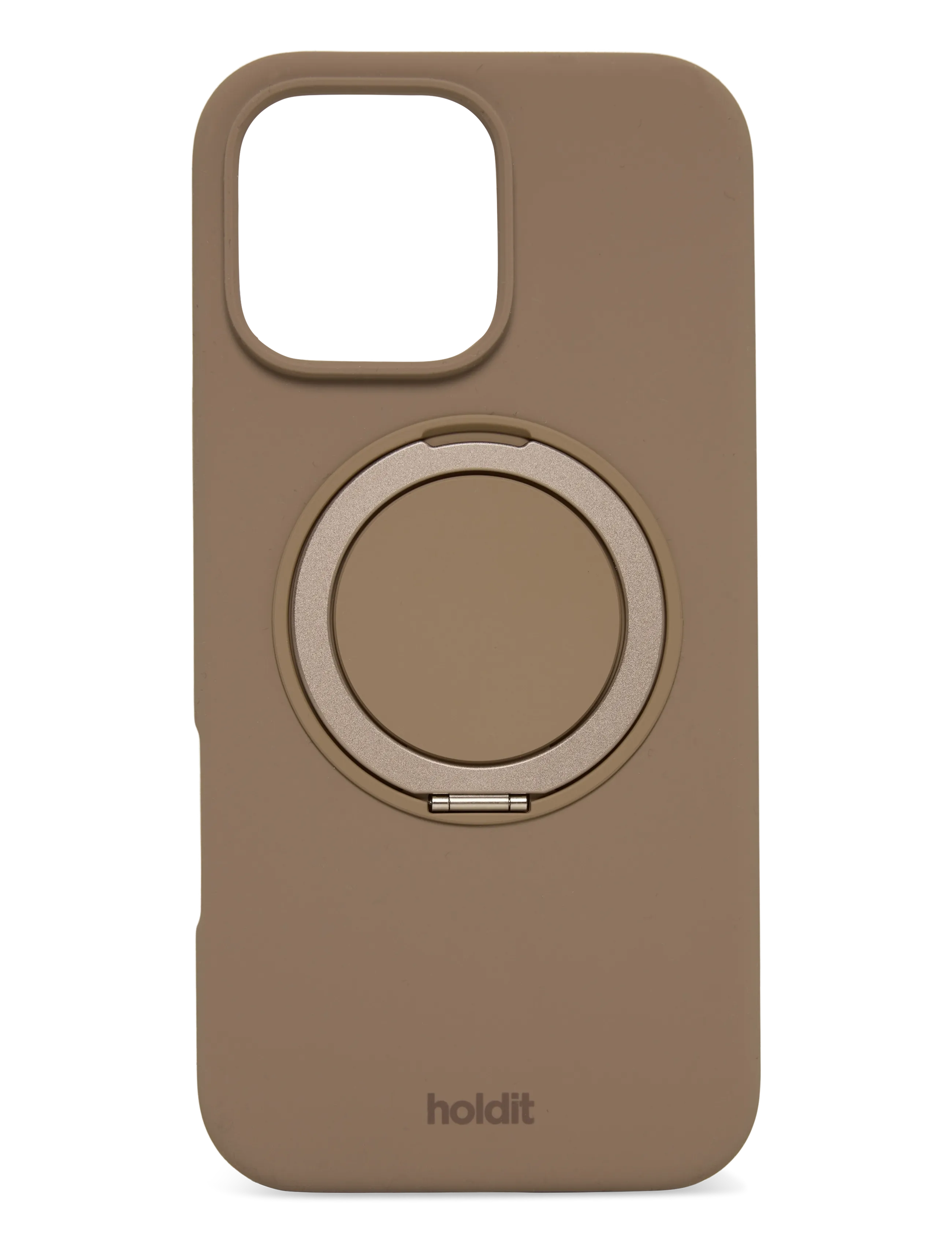 Holdit Silicone Stand Case Iphone 16 Pro Max Mocha Brown, IPHONE 16PRO MAX, Brown, Mobiltilbehør-Covers > Telefontasker, Dame