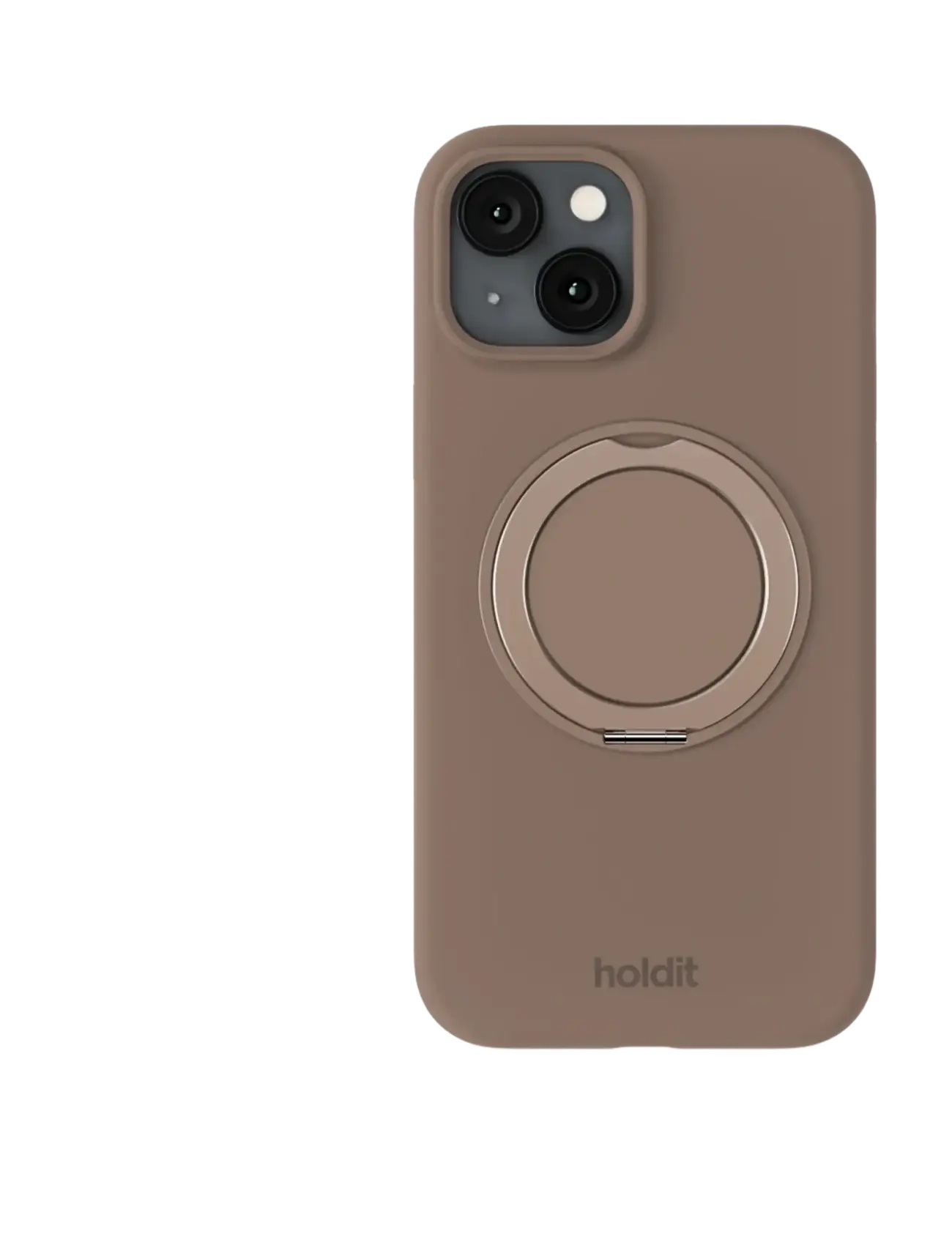 Holdit Silicone Stand Case Iphone 16E/15 Mocha Brown, IPHONE 16E/15, Brown, Mobiltilbehør-Covers > Telefontasker, Dame