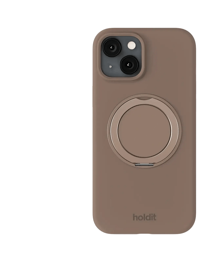 Holdit - Silicone Stand Case iPhone 16e/15 Mocha Brown - puhelimen kuoret - mocha brown - 0