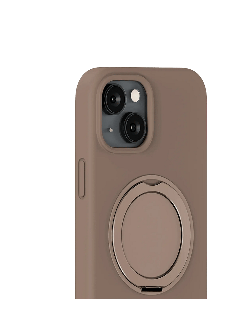 Holdit - Silicone Stand Case iPhone 16e/15 Mocha Brown - mobilskal - mocha brown - 2