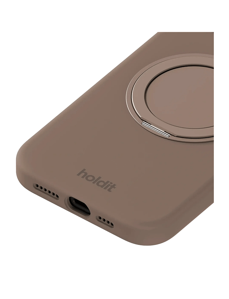 Holdit - Silicone Stand Case iPhone 16e/15 Mocha Brown - mobilskal - mocha brown - 3