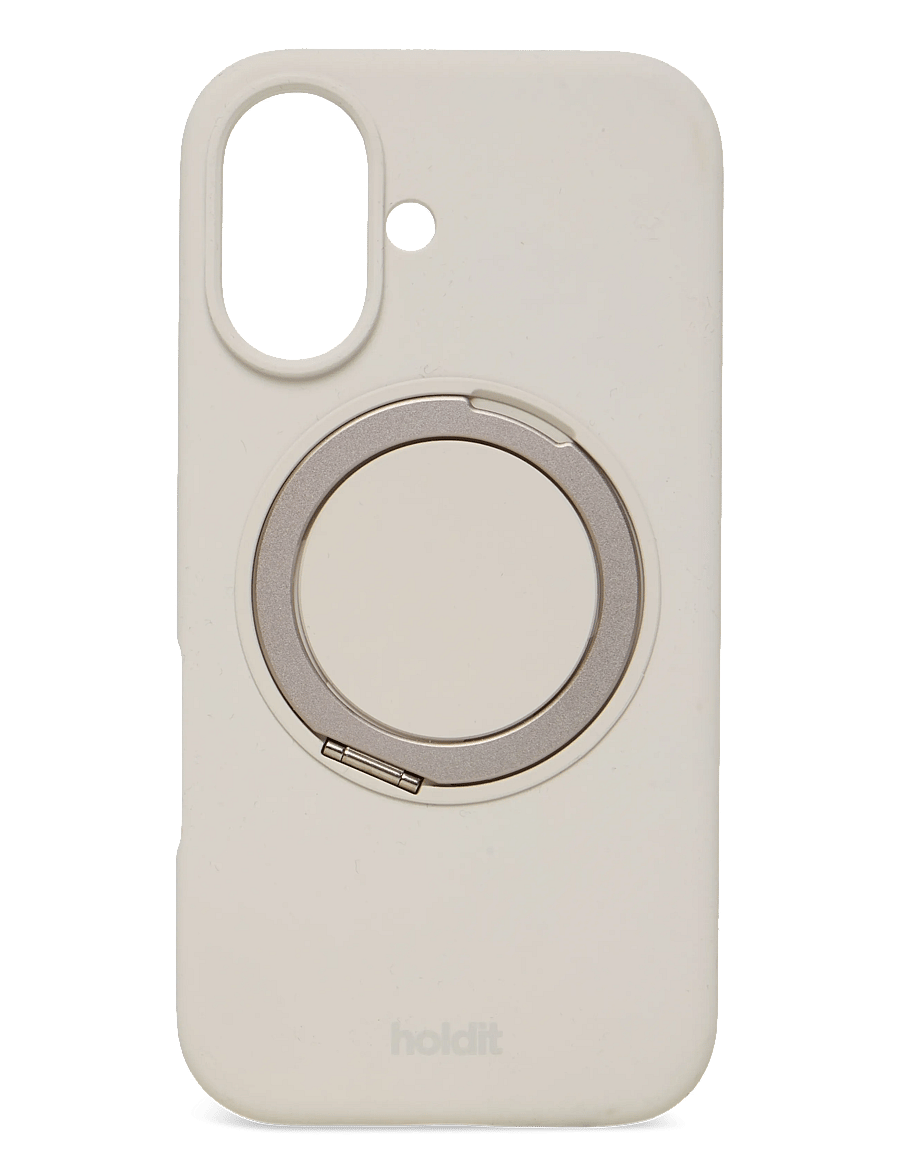Holdit - Silicone Stand Case iPhone 16 Mocha Brown - mobilcovers - light beige - 0