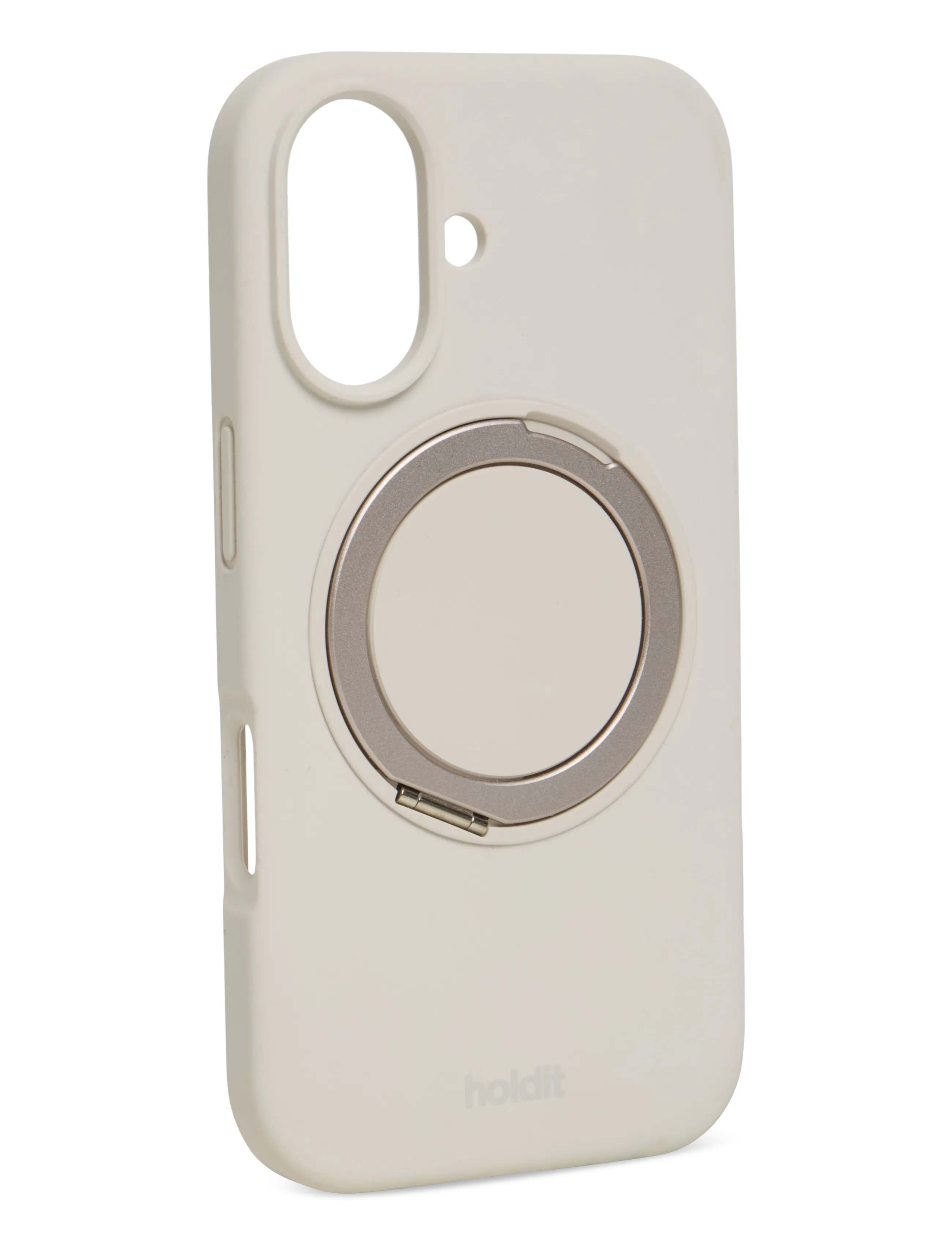 Holdit - Silicone Stand Case iPhone 16 Mocha Brown - mobilcovers - light beige - 2