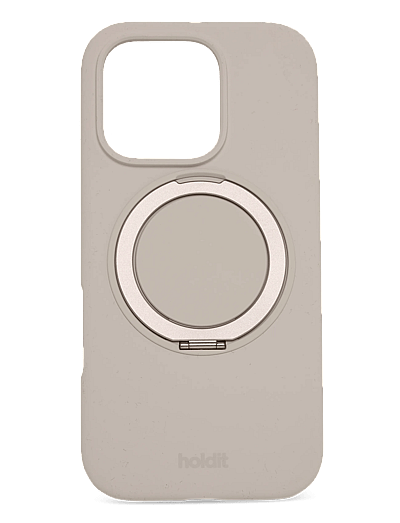 Silicone Stand Case Iphone 16 Pro Mocha Brown - Mobil Cover