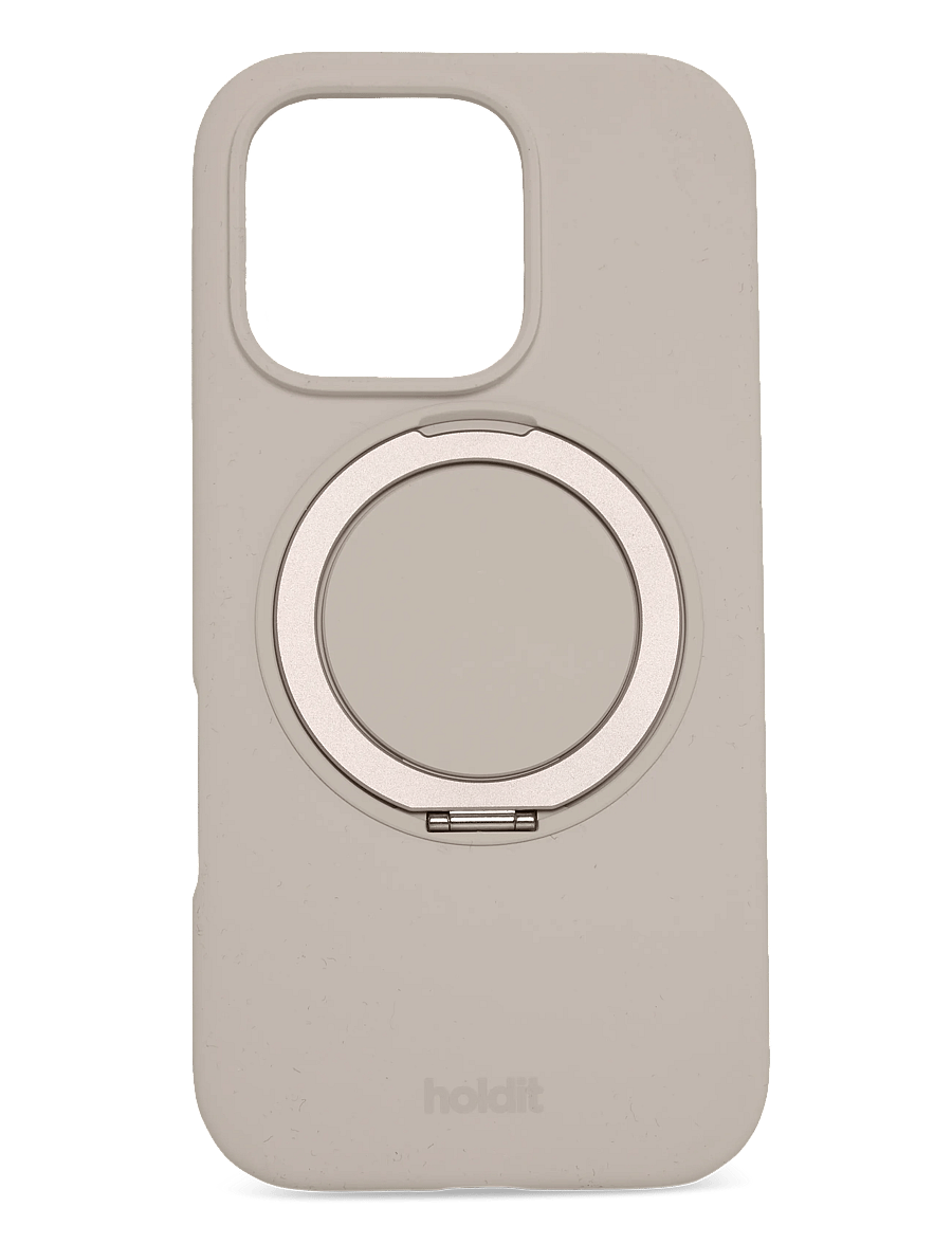 Holdit - Silicone Stand Case iPhone 16 Pro Mocha Brown - handyhüllen - light beige - 0