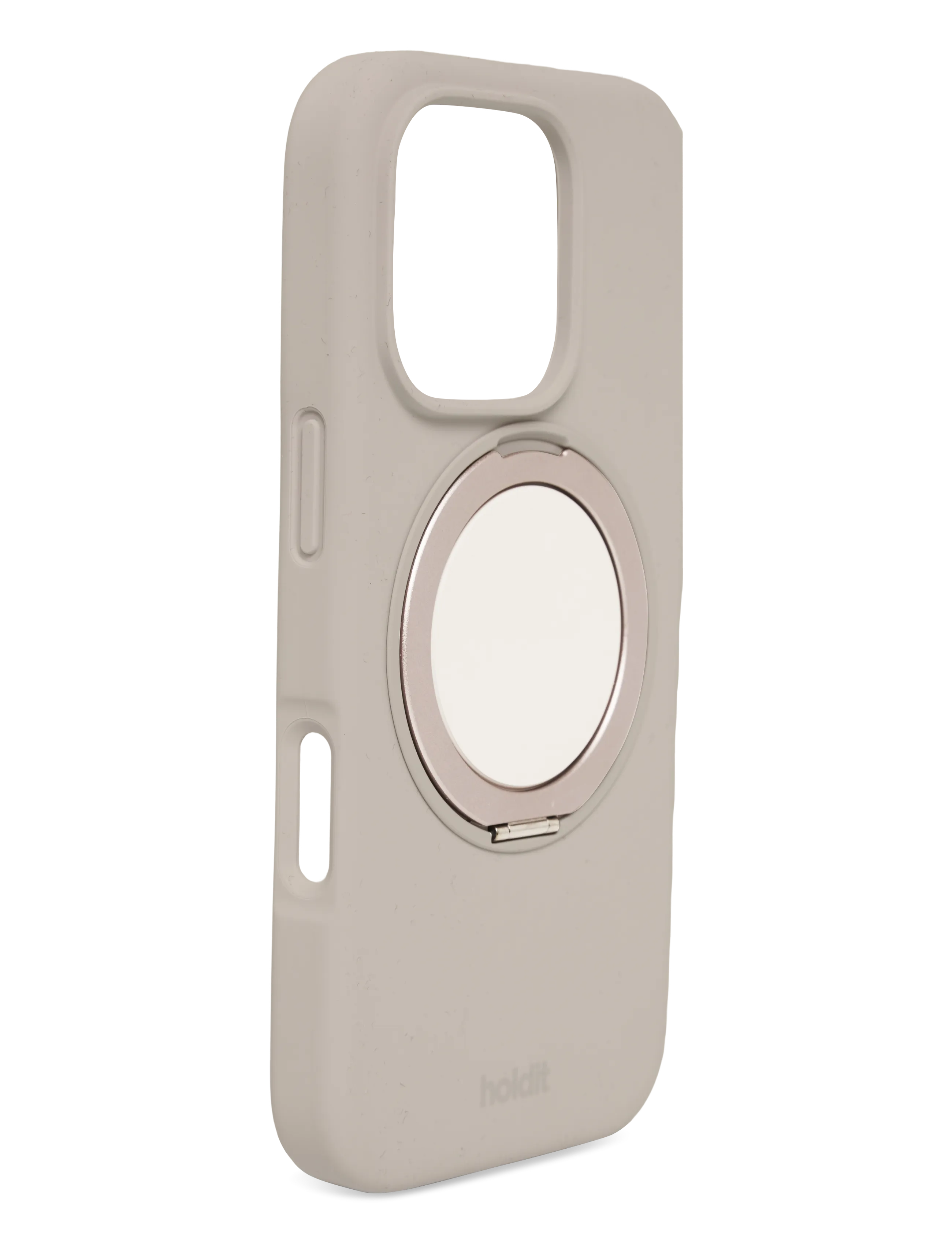 Holdit - Silicone Stand Case iPhone 16 Pro Mocha Brown - handyhüllen - light beige - 2