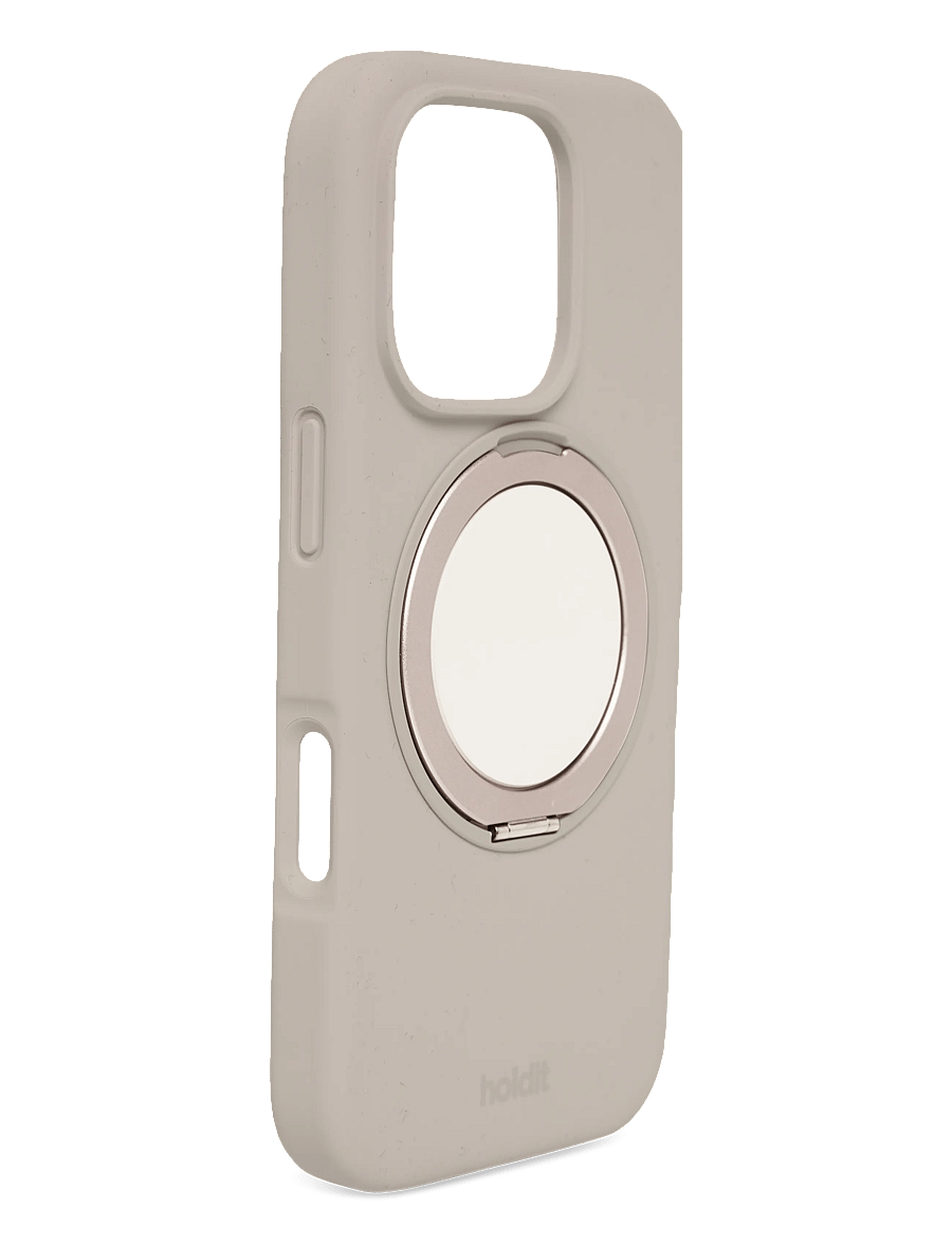 Holdit - Silicone Stand Case iPhone 16 Pro Mocha Brown - handyhüllen - light beige - 2