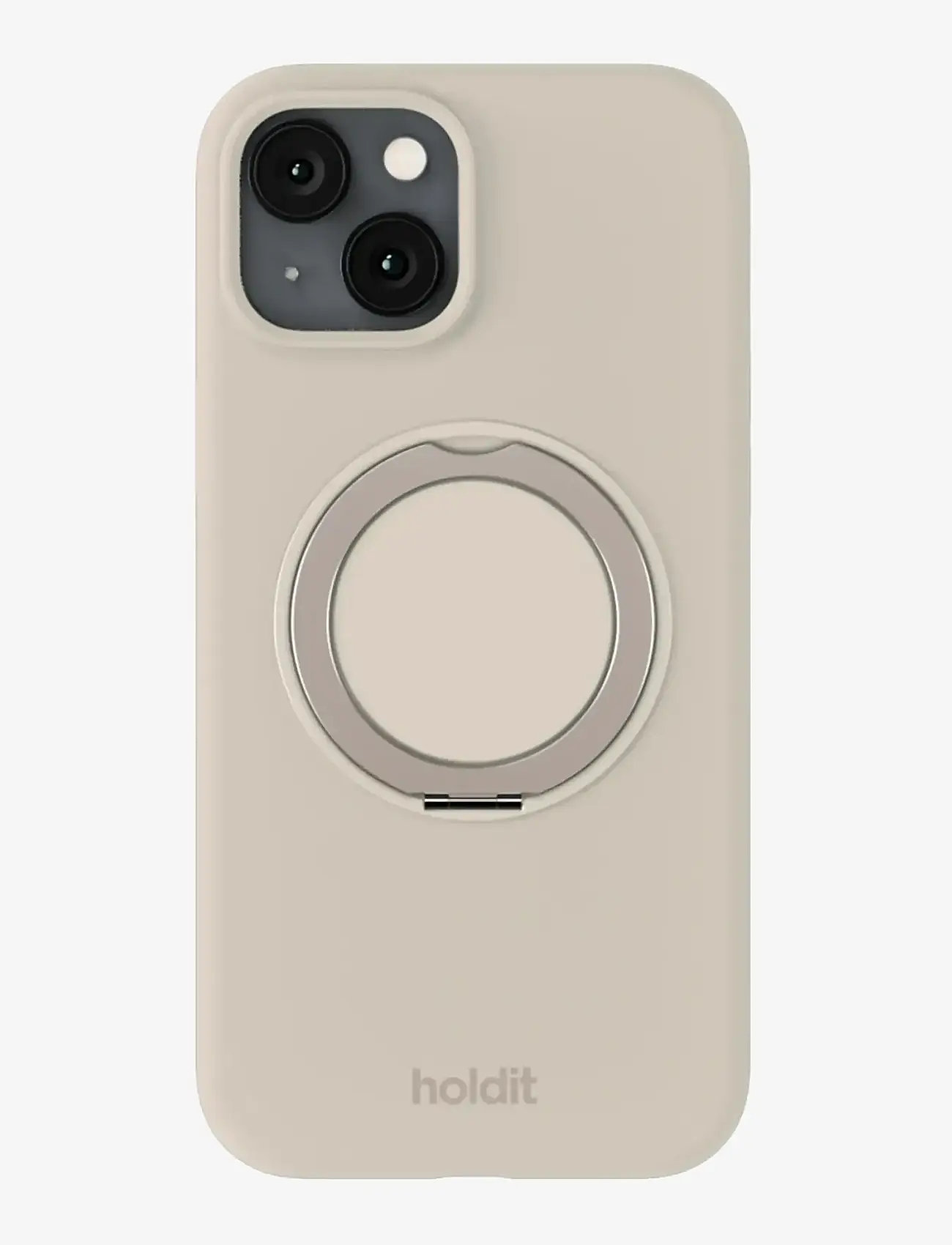 Holdit - Silicone Stand Case iPhone 16e/15 Mocha Brown - handycover - light beige - 0