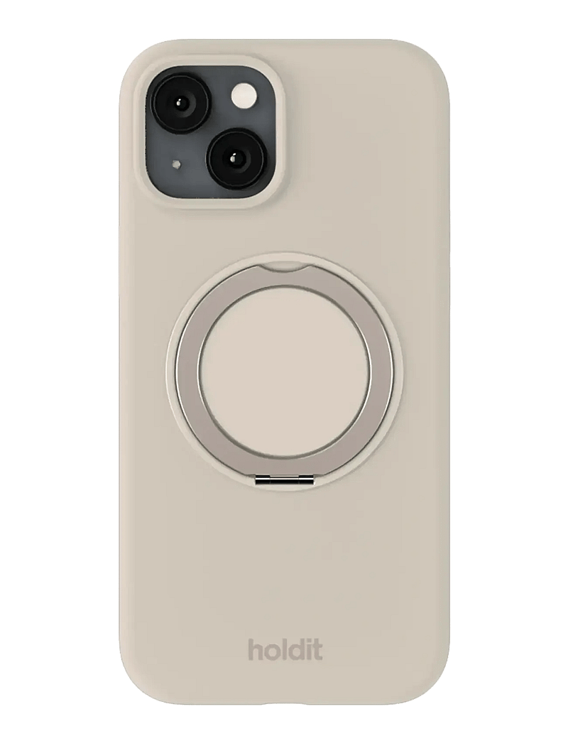 Holdit - Silicone Stand Case iPhone 16e/15 Mocha Brown - handycover - light beige - 0
