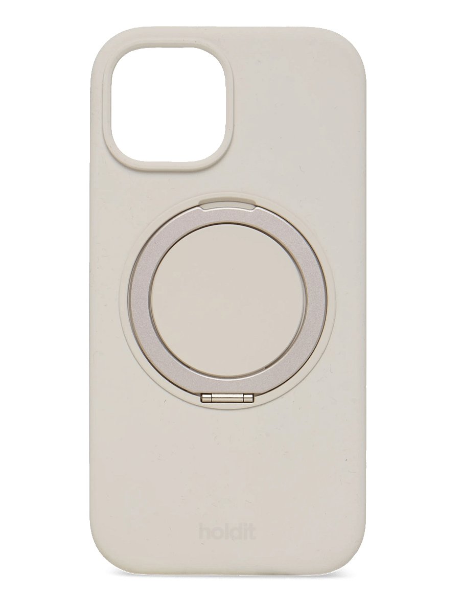 Holdit - Silicone Stand Case iPhone 16e/15 Mocha Brown - mobilcovers - light beige - 0