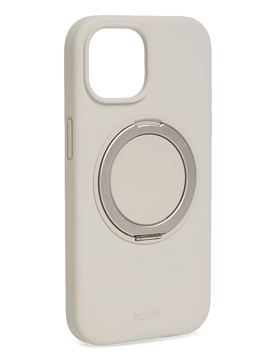 Holdit - Silicone Stand Case iPhone 16e/15 Mocha Brown - mobilcovers - light beige - 2