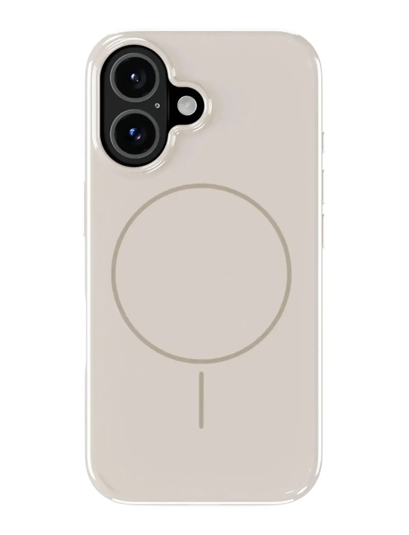 Holdit Mono Case Magsafe Iphone 16 Light Beige/Beige, Kvinder, MagSafe Telefoncover, Beige, Str: IPHONE 16