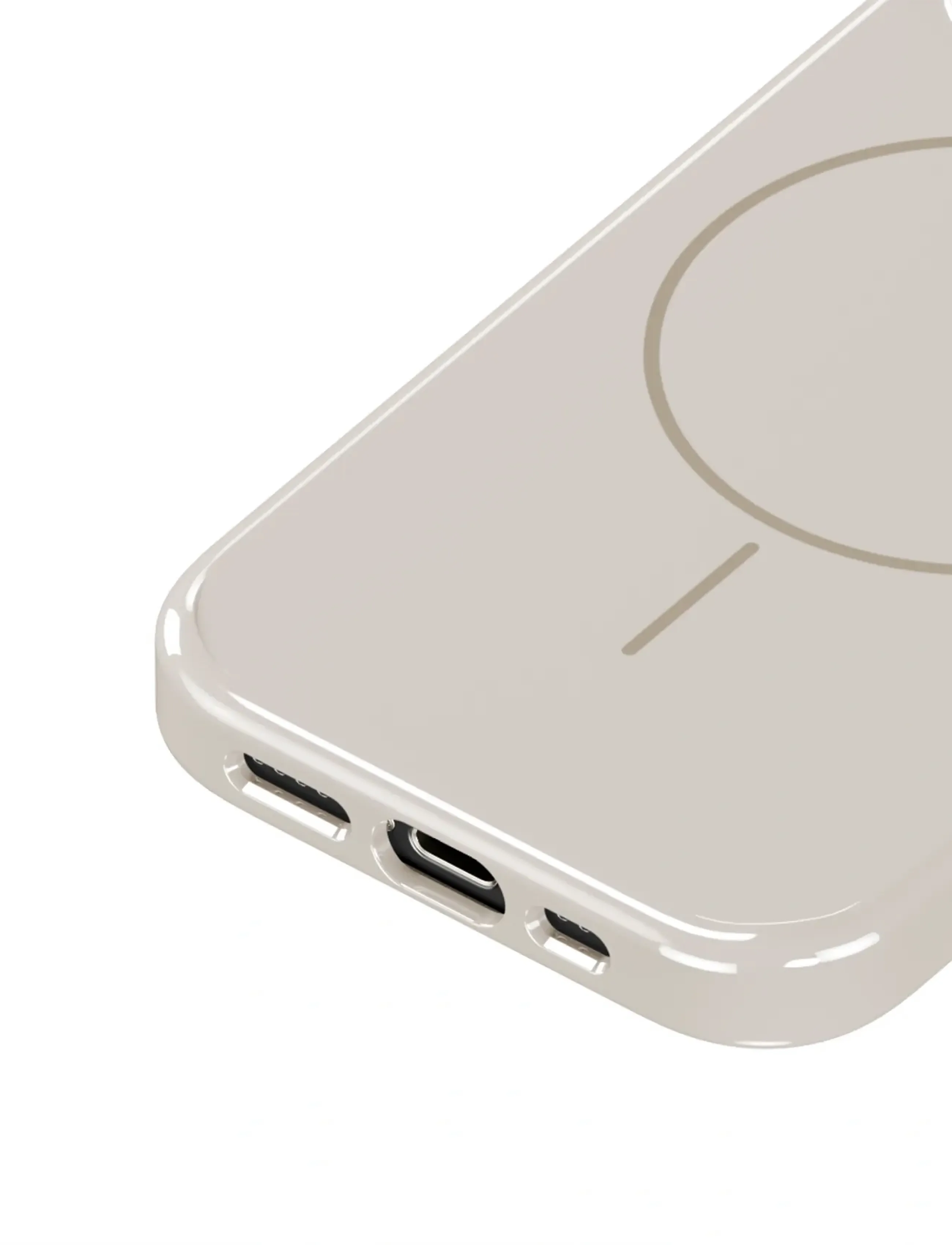 Holdit - Mono Case Magsafe iPhone 16 Pro Light Beige/Beige - mobilcovers - light beige/beige - 3