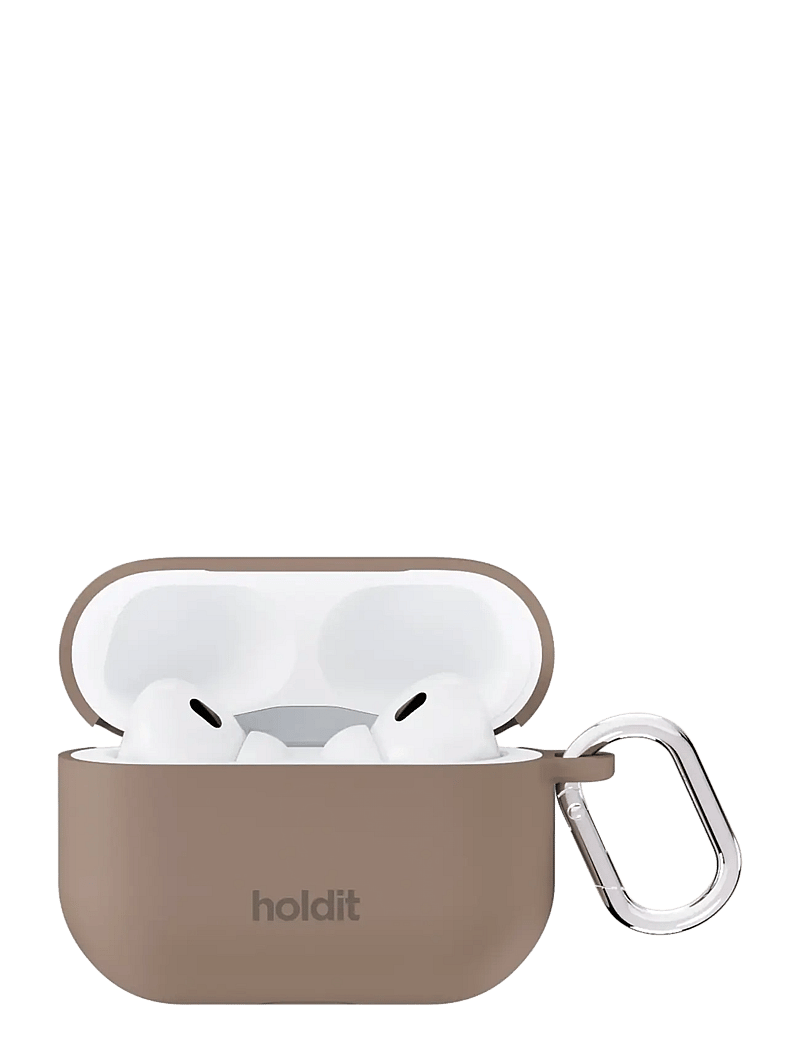 Holdit - Silicone Case Solid AirPods Pro 1&2 - kopfhörertäschchen - mocha brown - 0