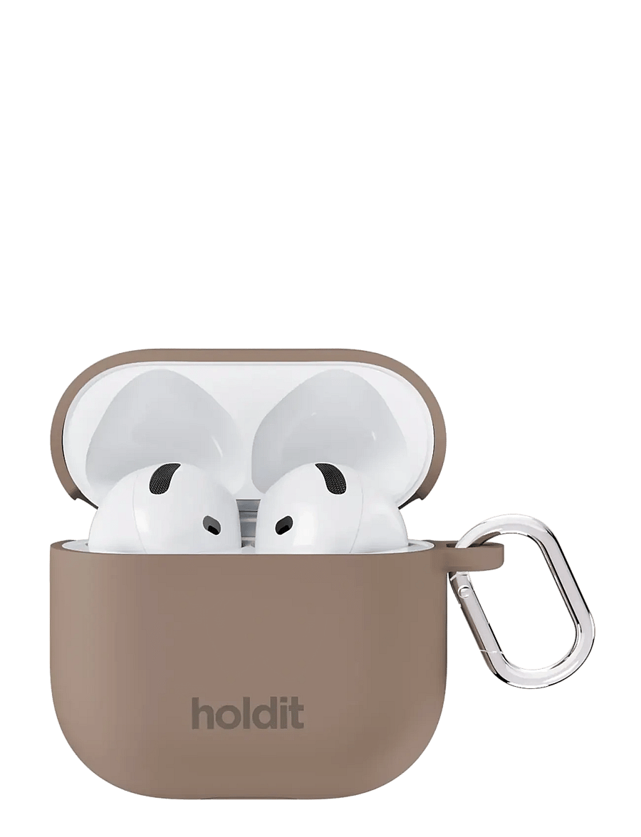 Holdit - Silicone Case Solid AirPods 4 - kopfhörerhüllen - mocha brown - 0