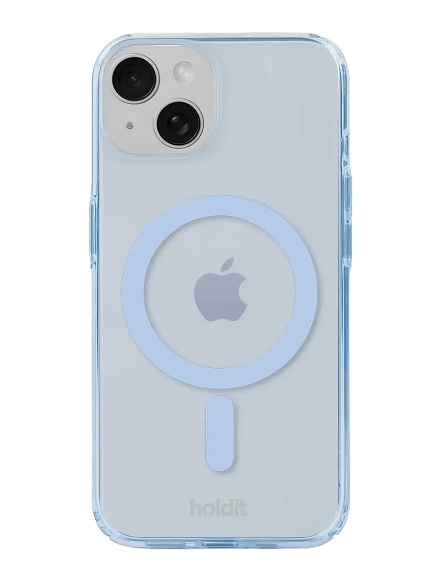 Holdit - Transparent Case Magsafe iPhone 15/14/13 Mineral Blue - handyhüllen - mineral blue - 0