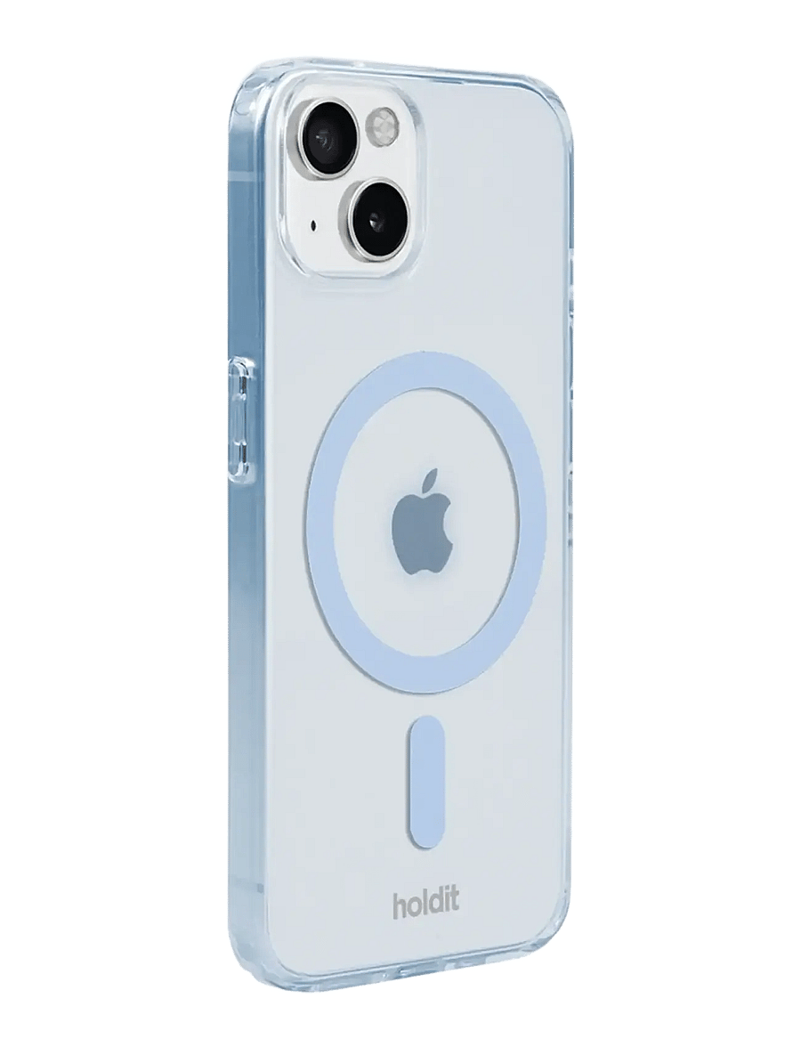 Holdit - Transparent Case Magsafe iPhone 15/14/13 Mineral Blue - handyhüllen - mineral blue - 1