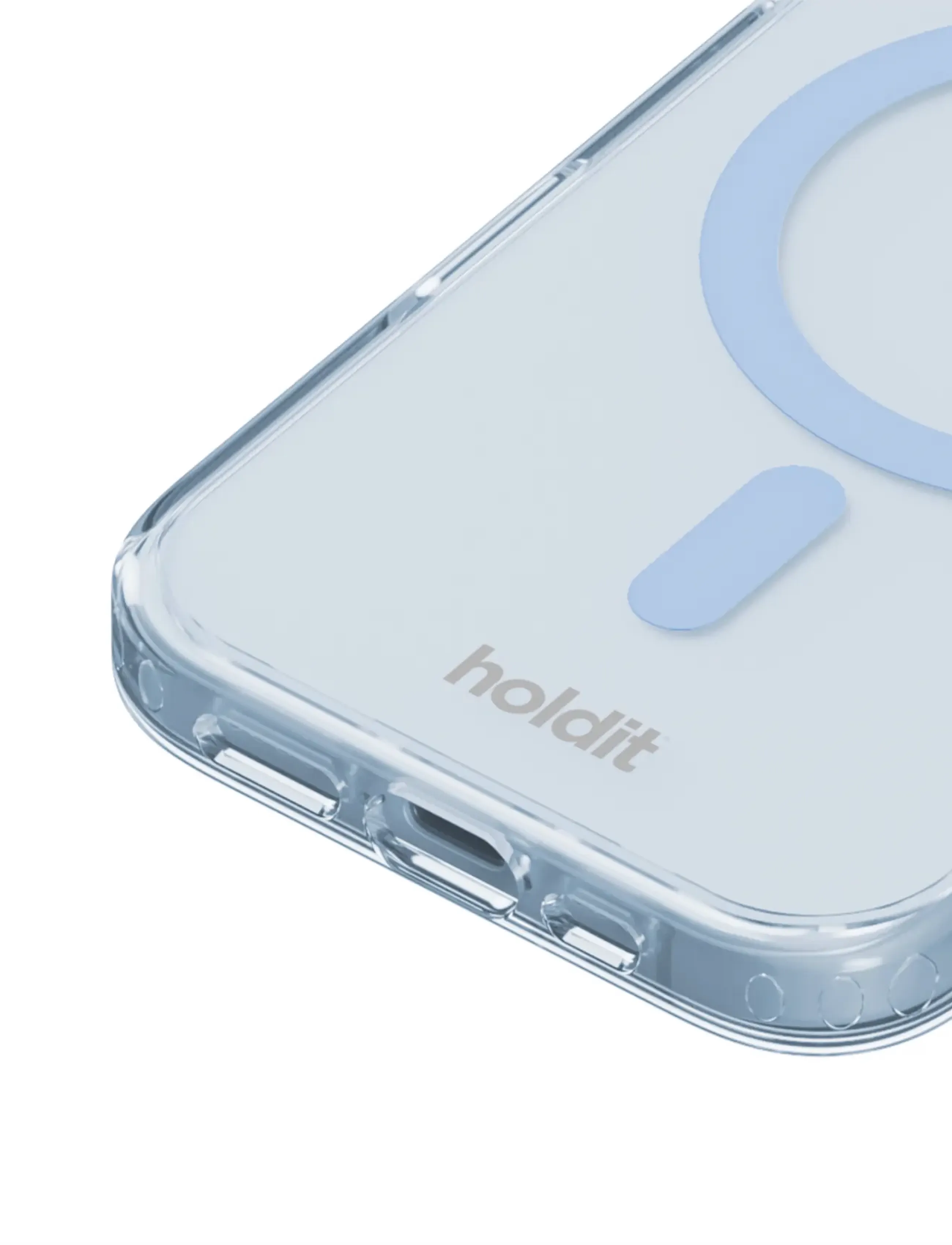 Holdit - Transparent Case Magsafe iPhone 16 Mineral Blue - mobilskal - mineral blue - 3