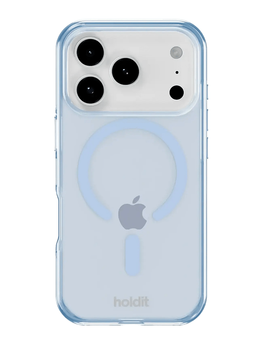 Holdit - Transparent Case Magsafe iPhone 17 Pro Mineral Blue - mobilskal - mineral blue - 0