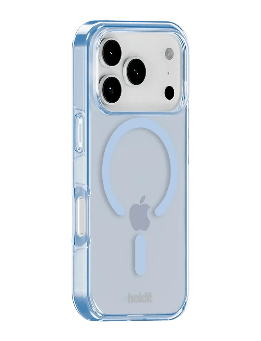 Holdit - Transparent Case Magsafe iPhone 17 Pro Mineral Blue - mobilskal - mineral blue - 1