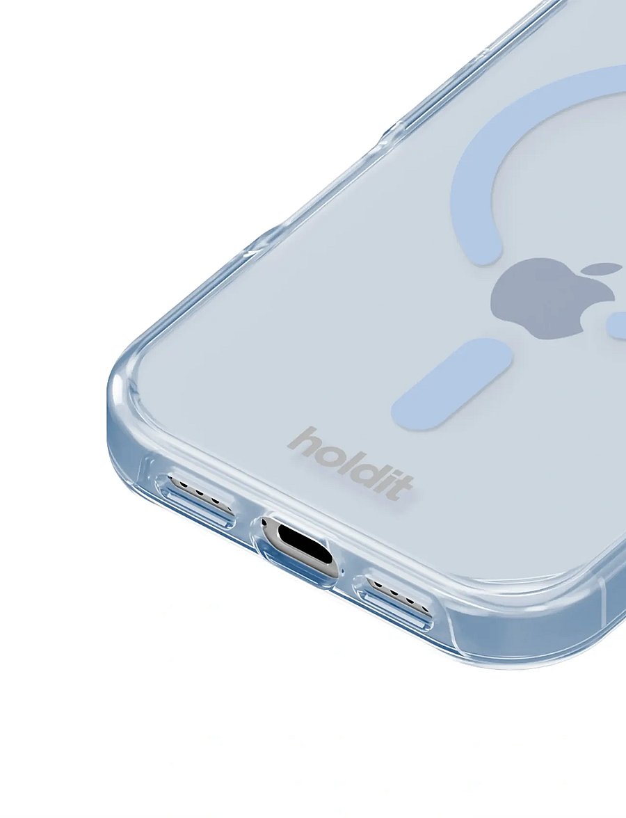 Holdit - Transparent Case Magsafe iPhone 17 Pro Mineral Blue - mobilskal - mineral blue - 2