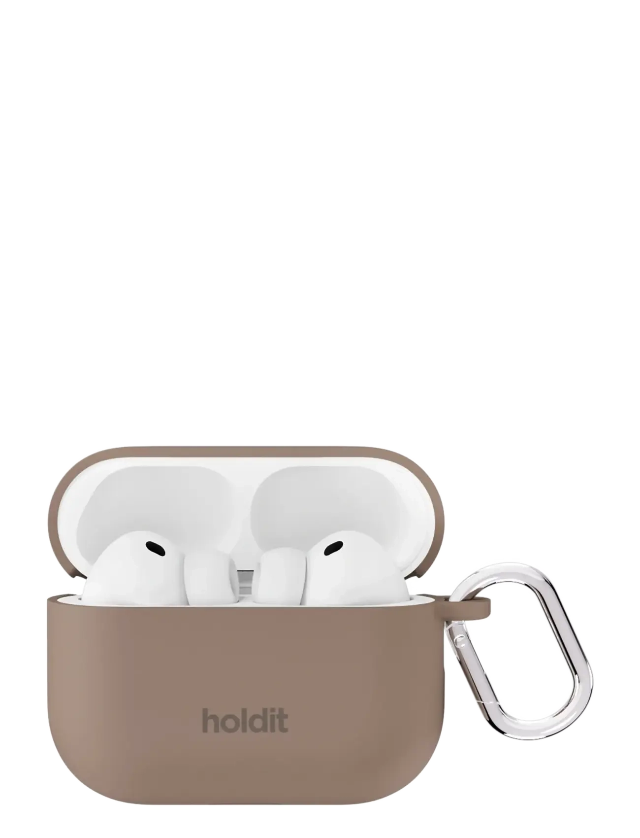 Holdit Silicone Case Solid Airpods Pro 3, AIRPODS PRO 3, Brown, Mobiltilbehør-Covers > Etuier Til Airpods, Dame