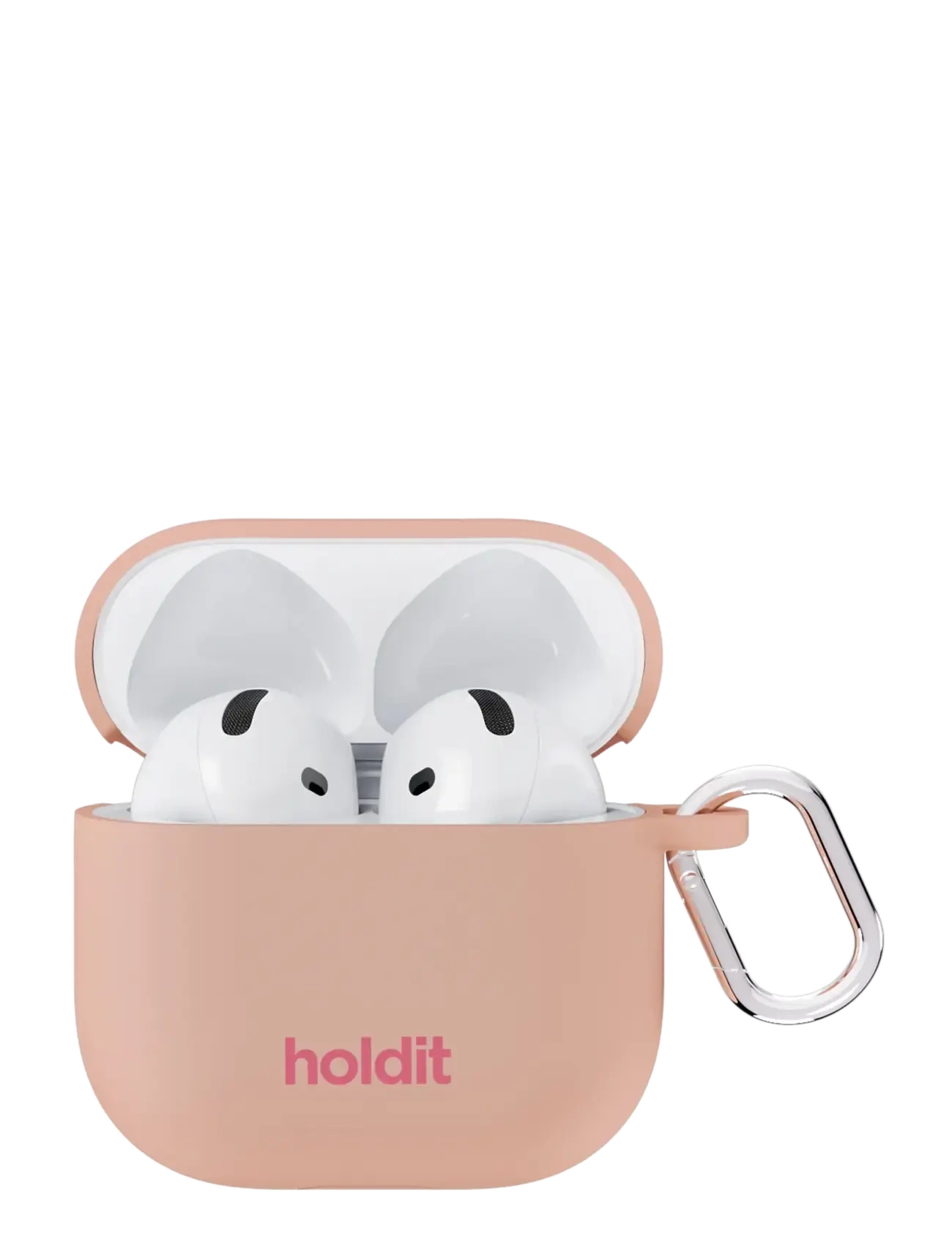 Holdit Silicone Case Solid Airpods 4, AIRPODS 4, Pink, Mobiltilbehør-Covers > Etuier Til Airpods, Dame